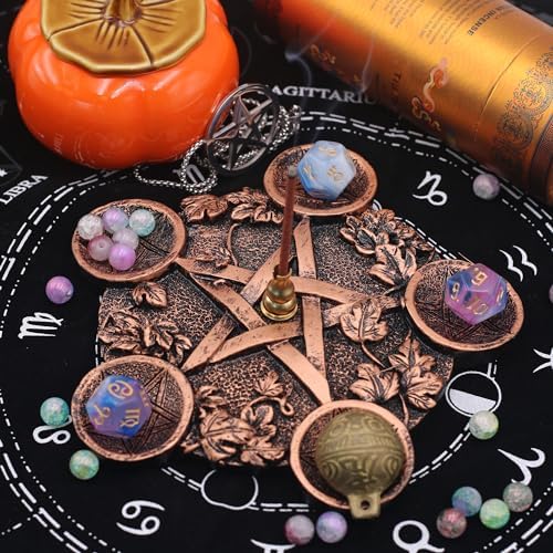 VSPDVO Star Candle Holder Pentacle Altar Tray