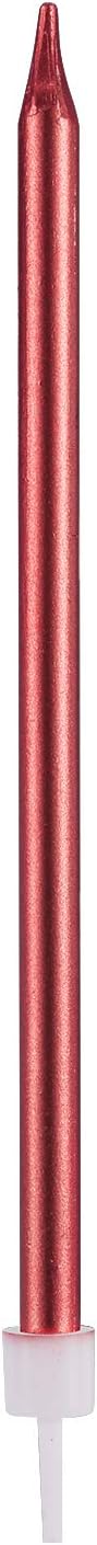 Pfizermay 24 Count Red Birthday Candles with Holders
