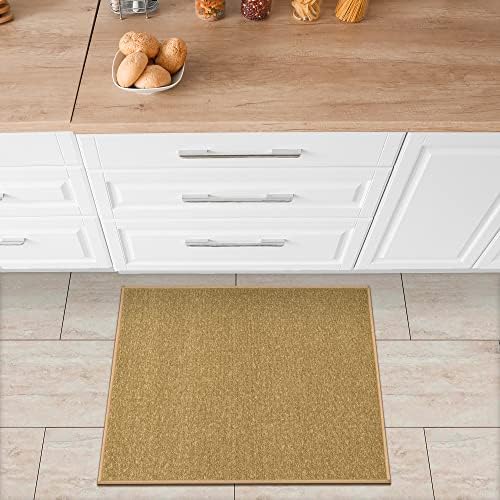 Otomanson 2 Piece Non-Slip Beige Runner Rug Set