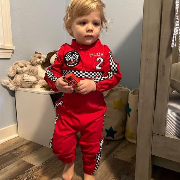 Personalized Baby Racer Jumpsuit with Name and Number
