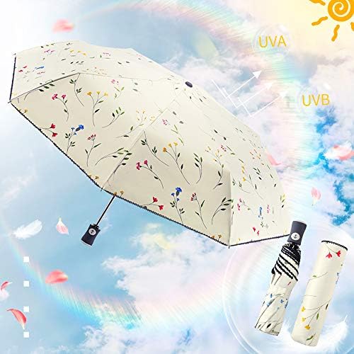 DBA Auto Open Close Folding Travel Umbrella with UV Protection 1