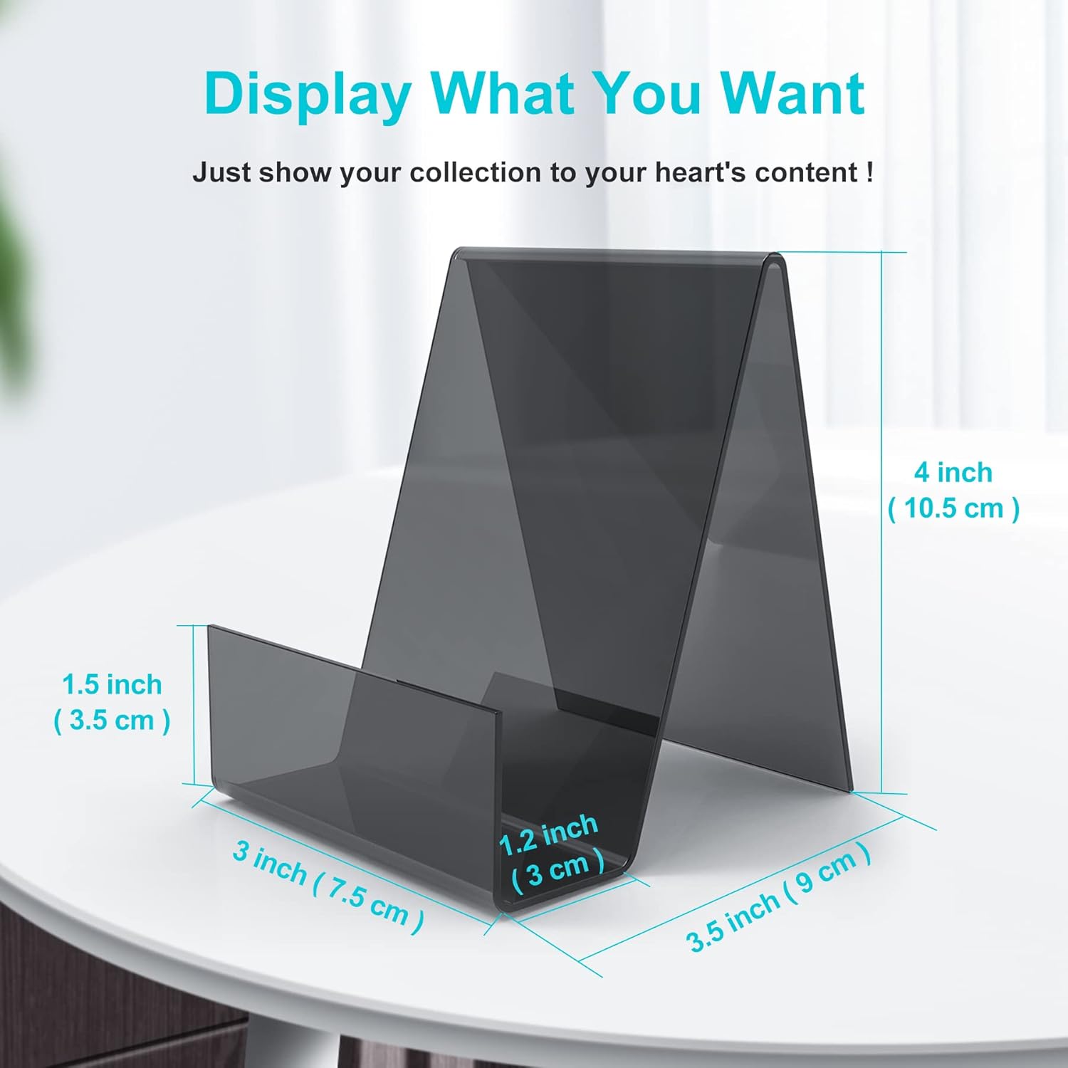 Boloyo 6PC Acrylic Display Stand Holder with Ledge