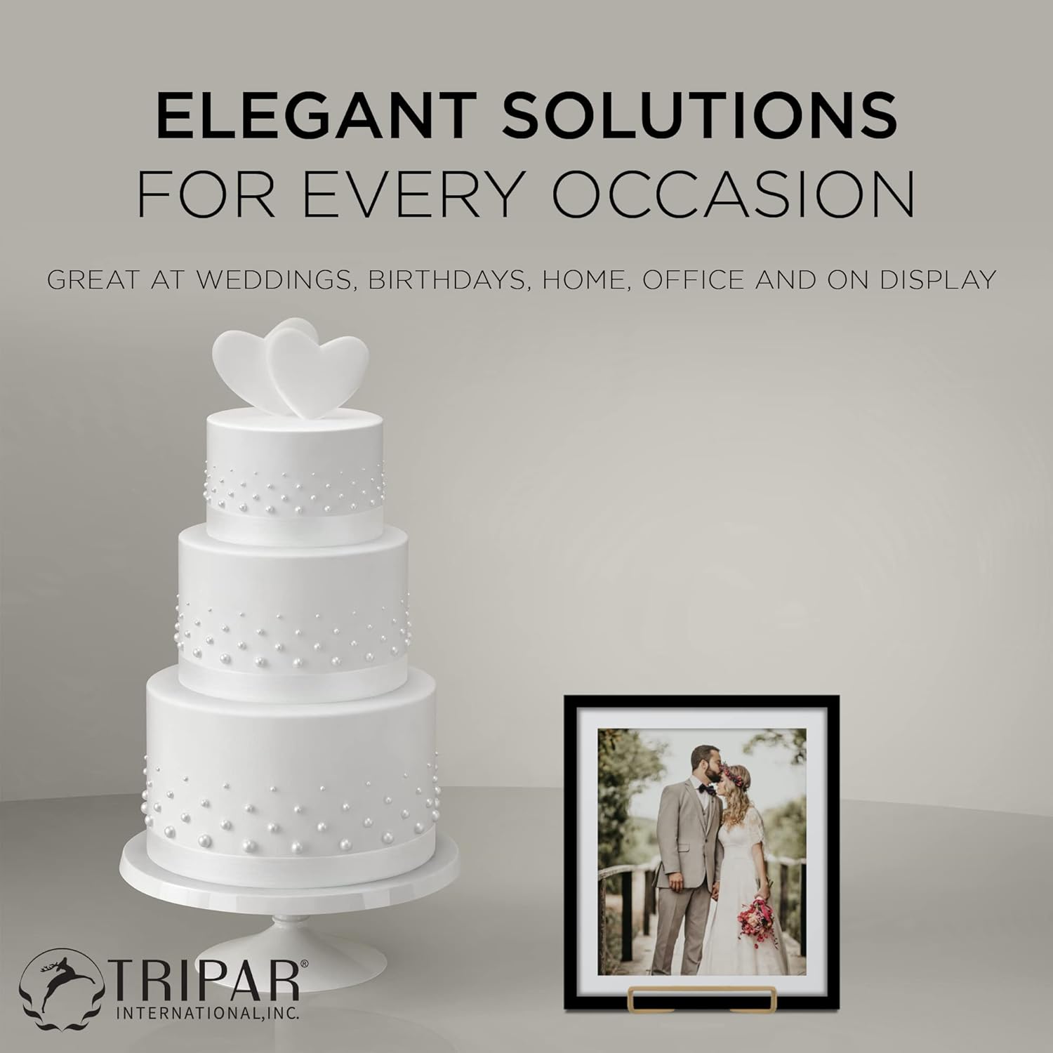 Tripar 6 Gold Painted Square Easel Stand