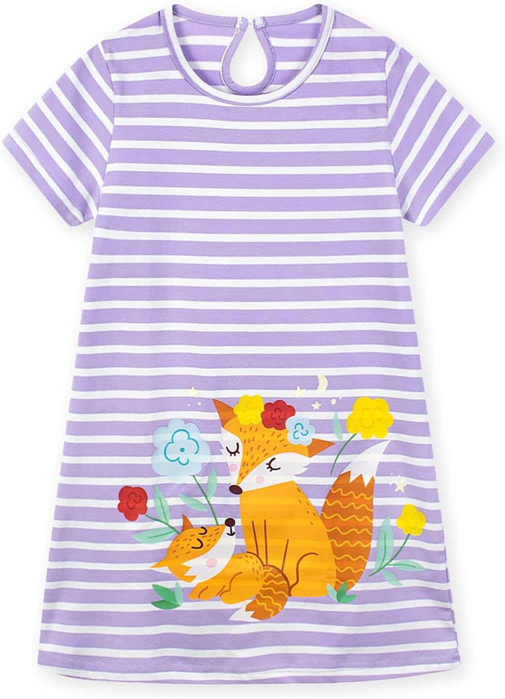 HILEELANG Easter Cotton Tunic Dress for Little Girls