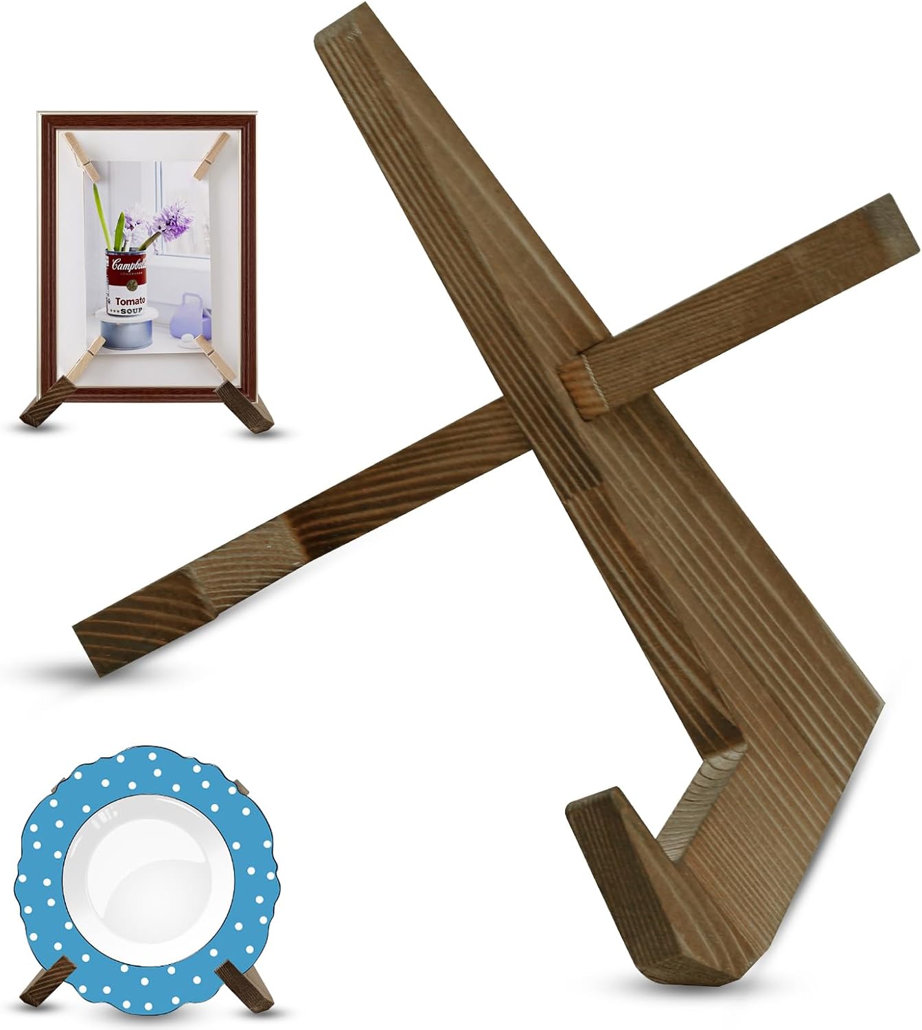 CANIPHA Wooden Display Stand for Cookbook Photo Plate Decorations