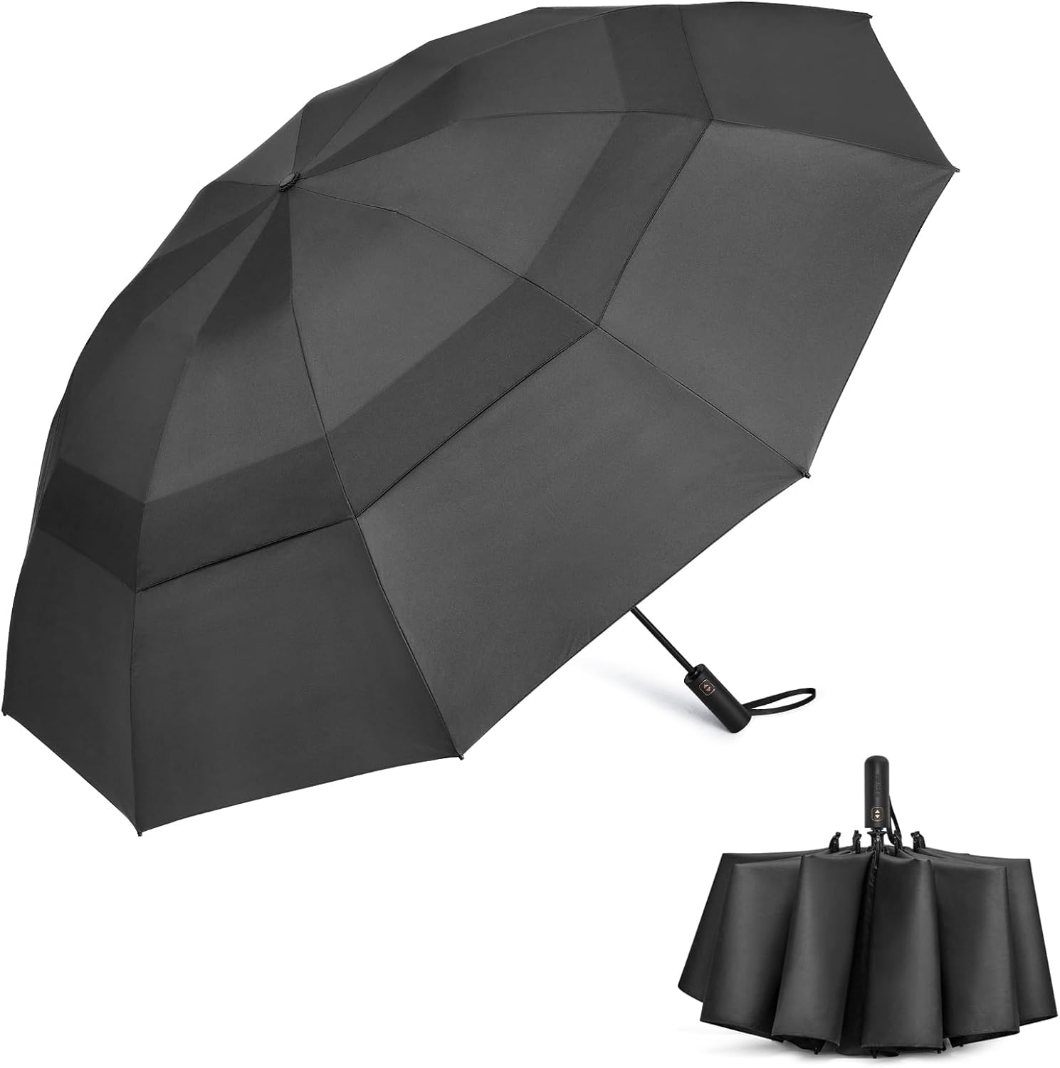 G4Free 62 Inch Double Canopy Folding Golf Umbrella