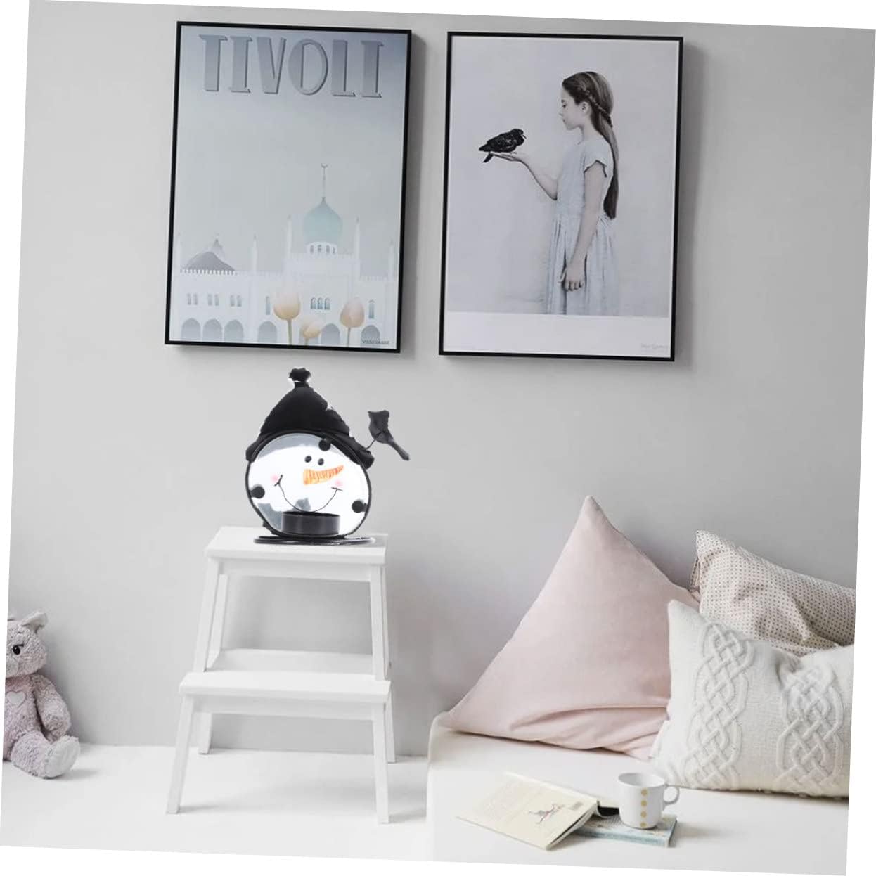 LIFKICH 1Pc Iron Snowman Candle Holder for Christmas Decoration