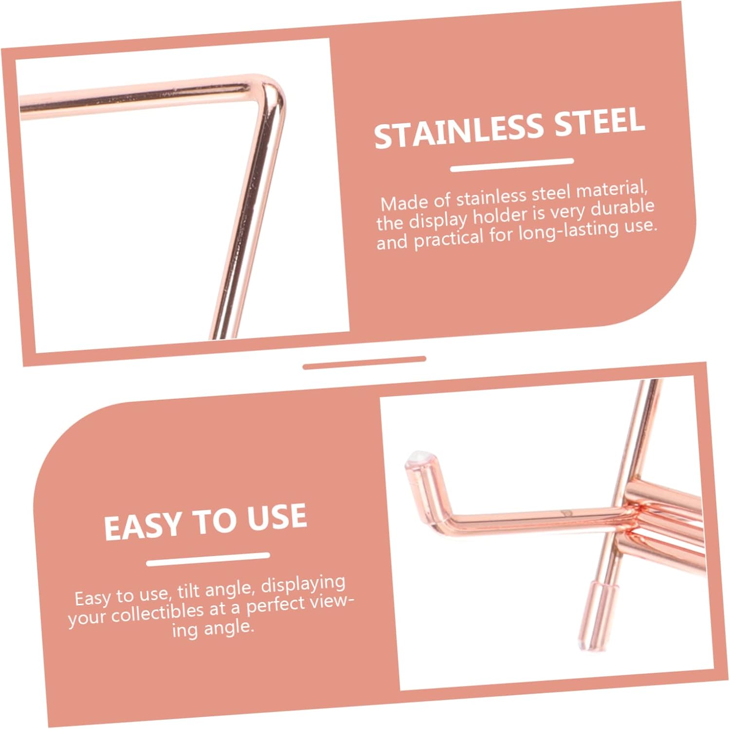 Veemoon Iron Recipe Holder Stand - Modern Stainless Steel Easel Display