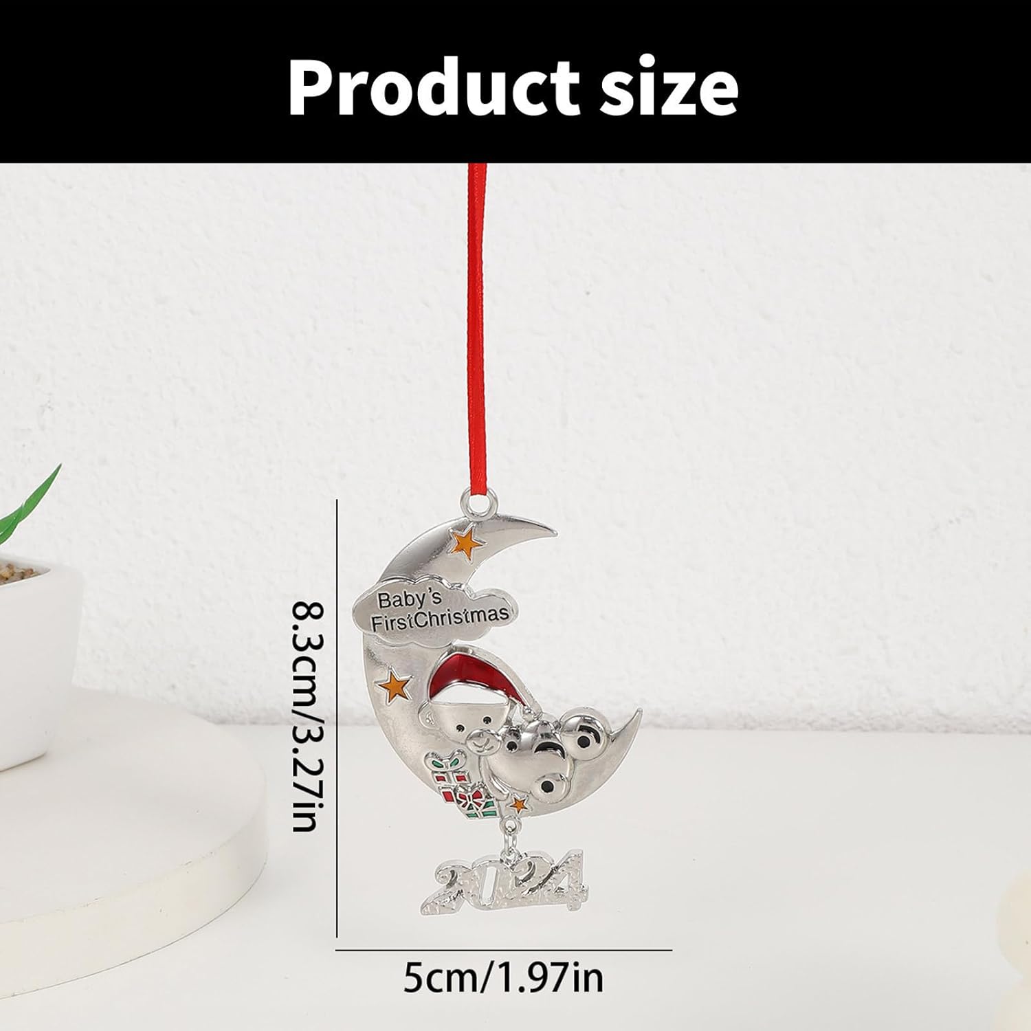DLOULP Baby First Christmas Tree Pendant