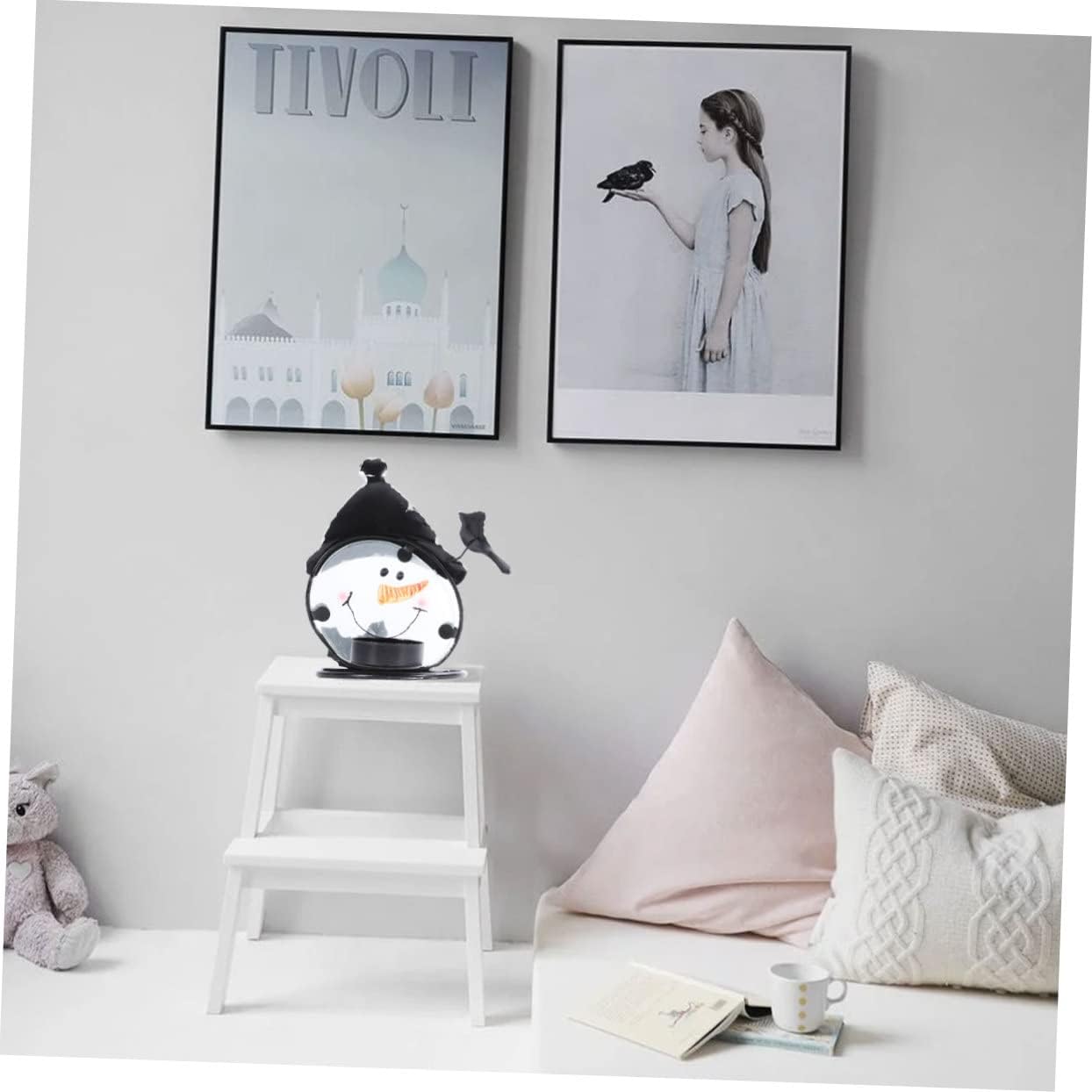 GOOHOCHY 1Pc Snowman Candlestick Holder for Christmas