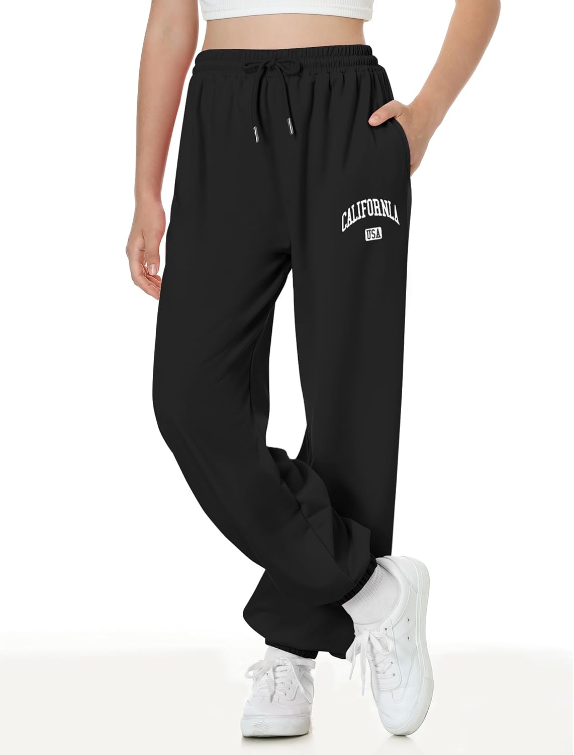 EXARUS 3 Pack High Waisted Sweatpants with Pockets