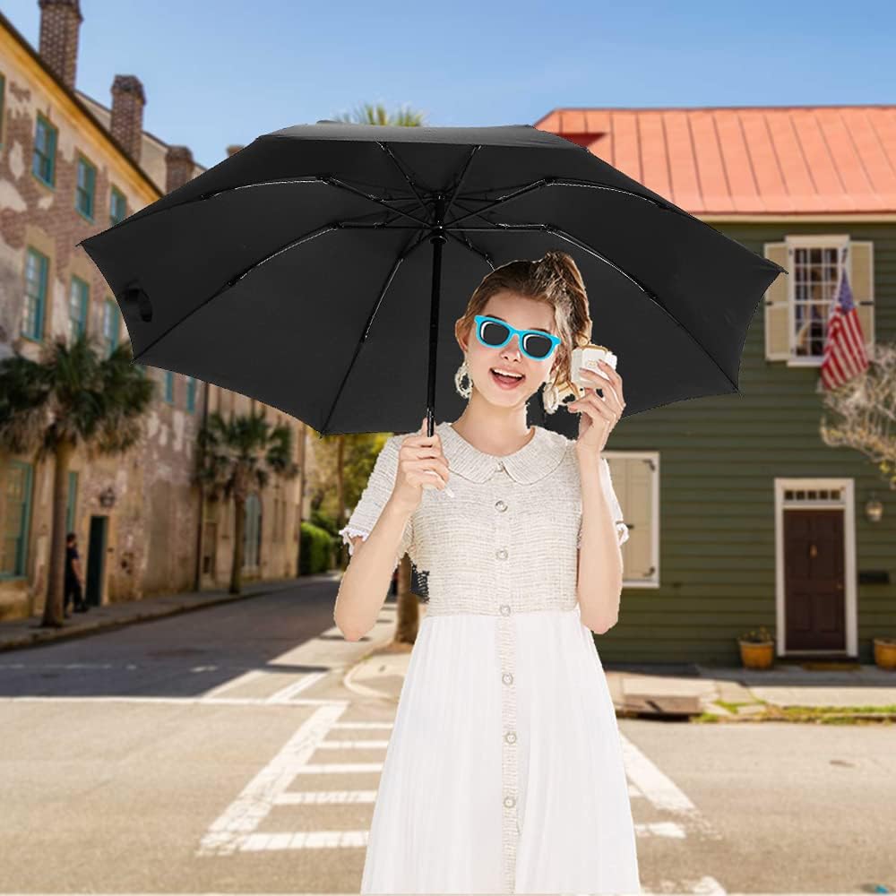 LANBRELLA Compact Reverse Folding Umbrella Auto Windproof 1