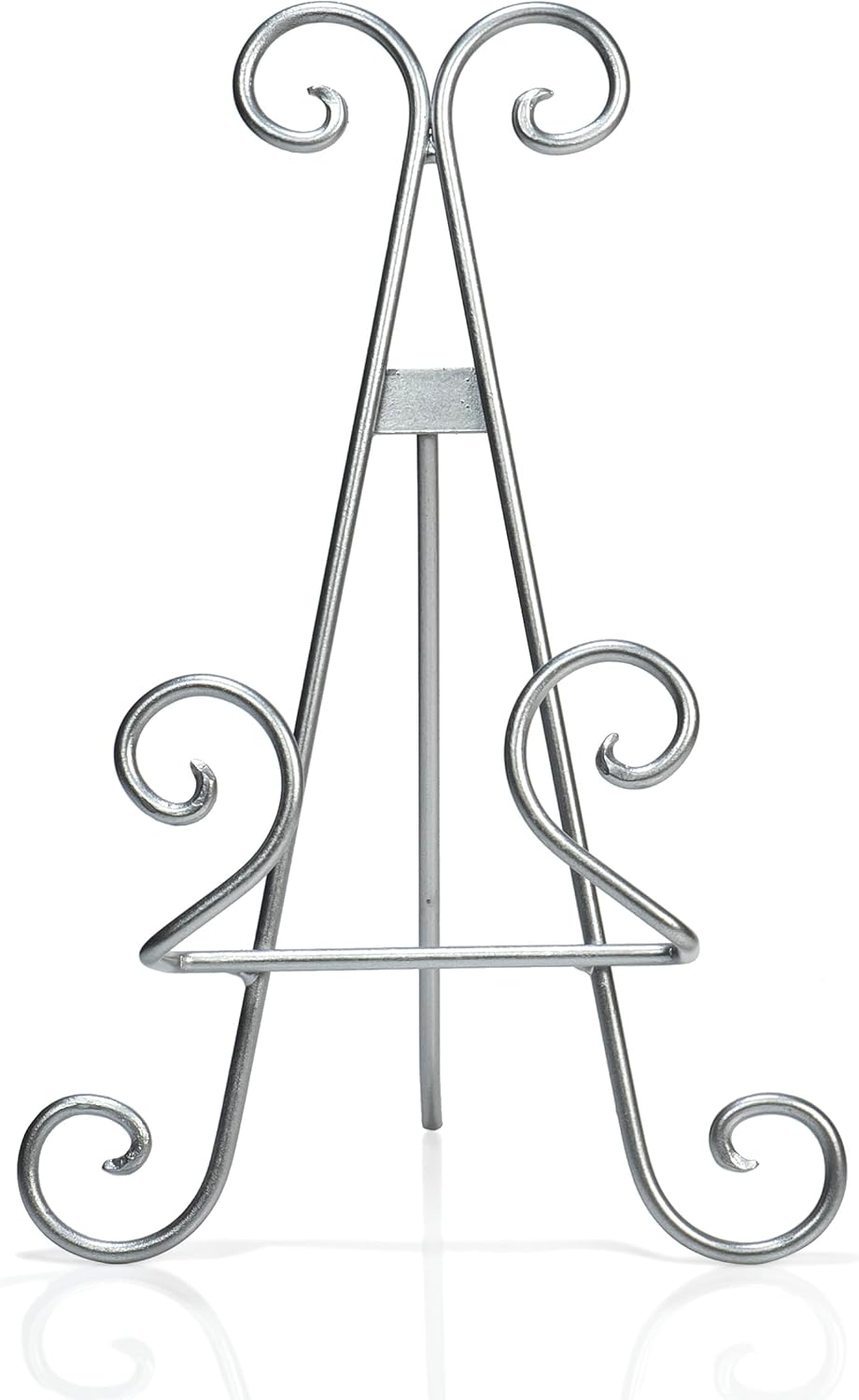 Red Co 11 Tall Curved Scroll Metal Easel Stand Silver