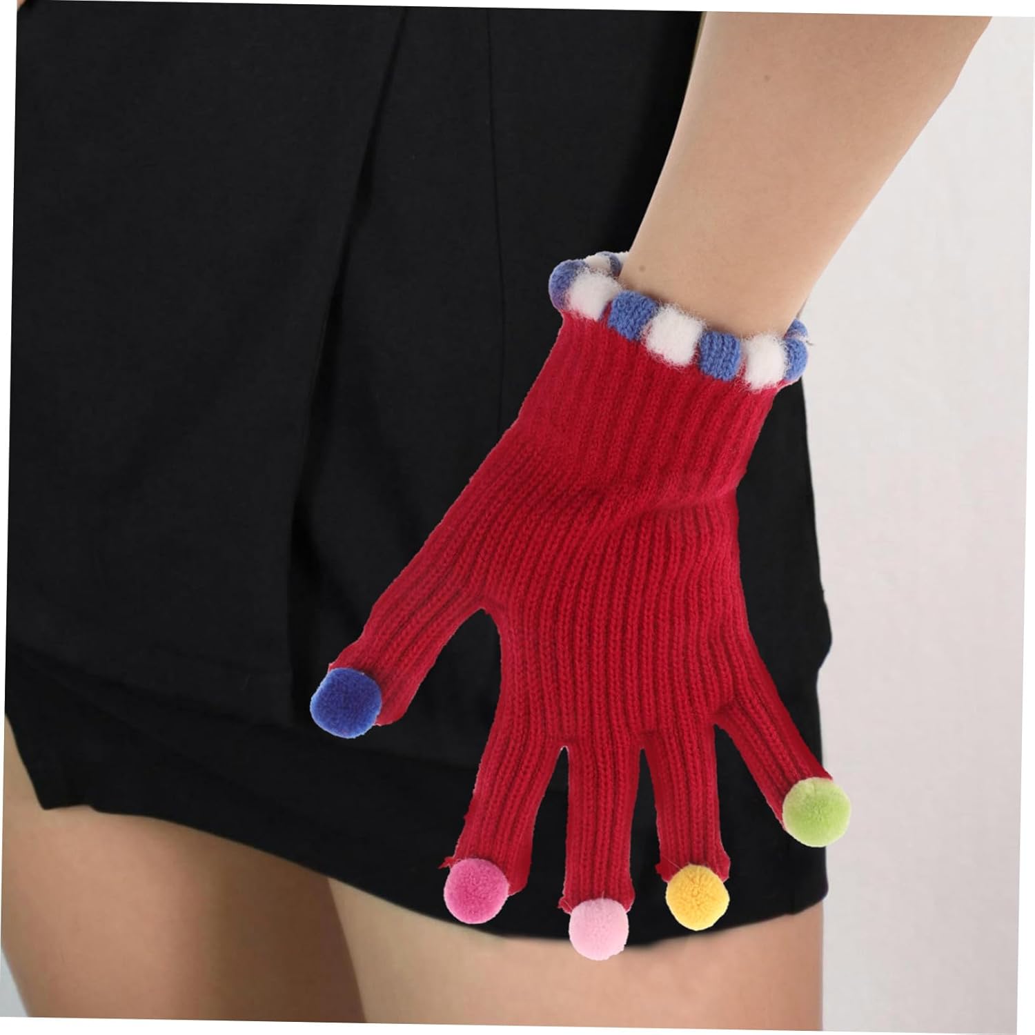 WRITWAA Warm Winter Knit Gloves for Boys Girls