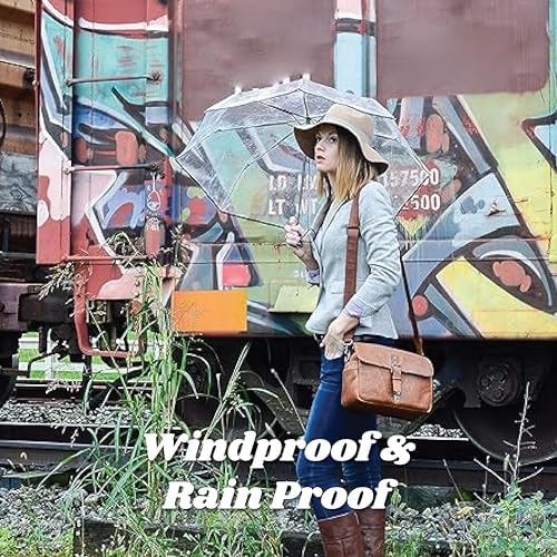 Totes Womens Ultra Clear Auto Open Umbrella Black