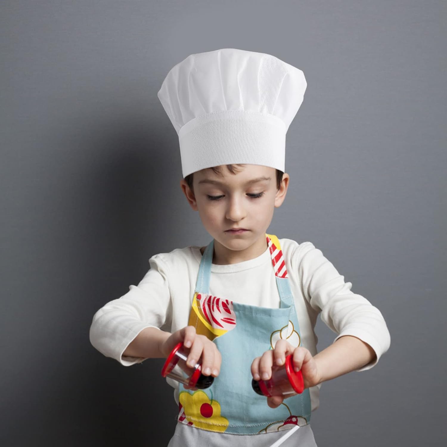 Lusofie Adjustable White Chef Hat for Adults and Kids