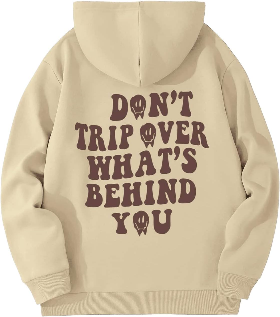 Floerns Mens Letter Print Hoodie with Drawstring