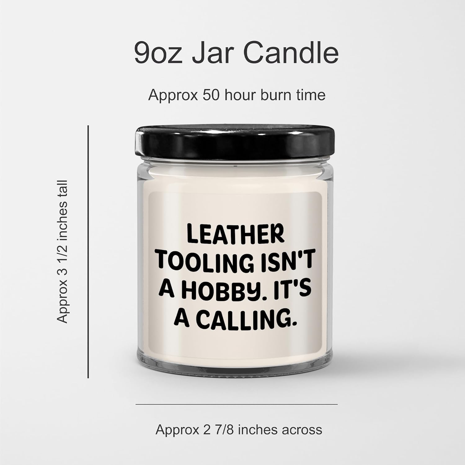 NAPAVI Leather Tooling Candle for Valentines - Vanilla Soy 9oz