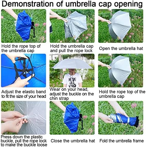 NEW-Vi Adjustable Sun Rain Cap with Umbrella