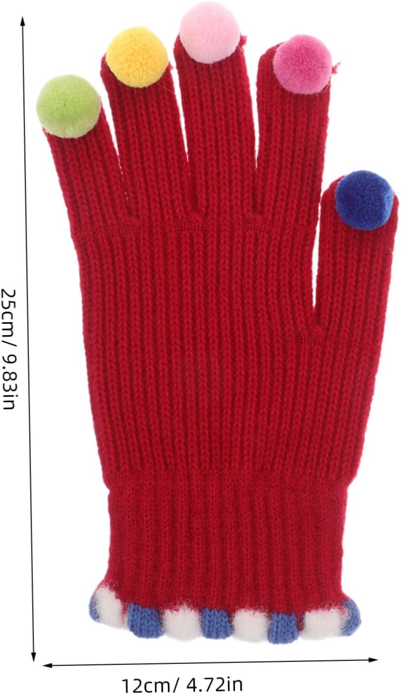 WRITWAA Warm Winter Knit Gloves for Boys Girls
