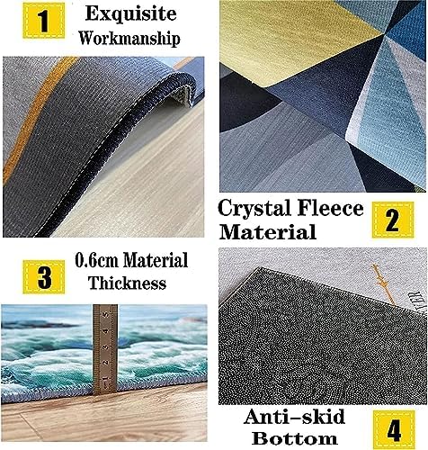 Black Gold Snake Runner Rug 2x6ft Modern Decor