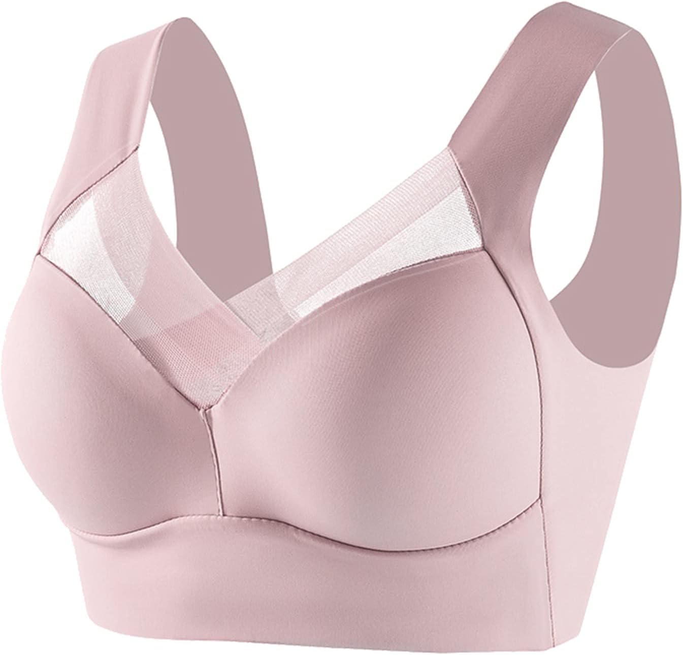 Wireless Padded Sports Bra with Criss Cross Design