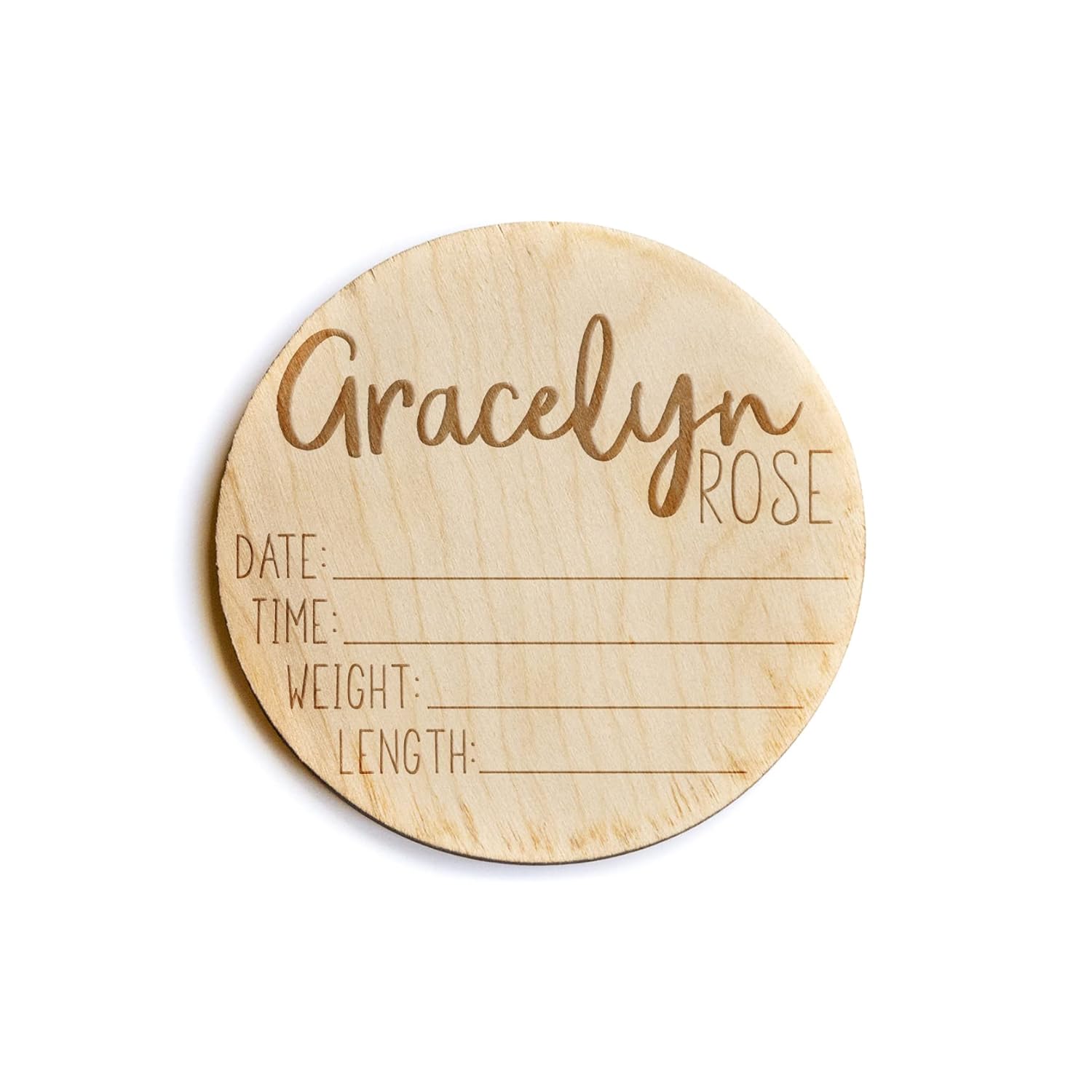 Newborn Announcement Sign - 4 5 6 Inch Wood Sign for Hospital