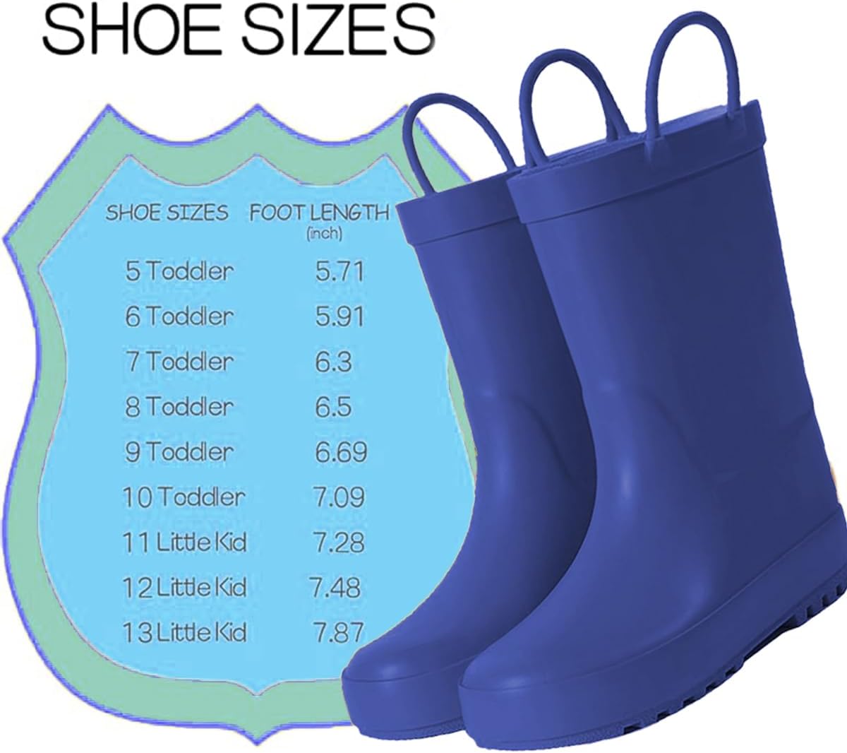 Kids Rain Boots with Fun Patterns and Easy-On Handles 1