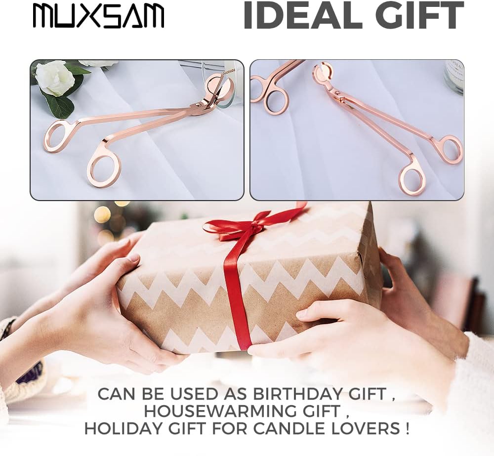 MUXSAM Rose Gold Candle Wick Trimmer Set 1