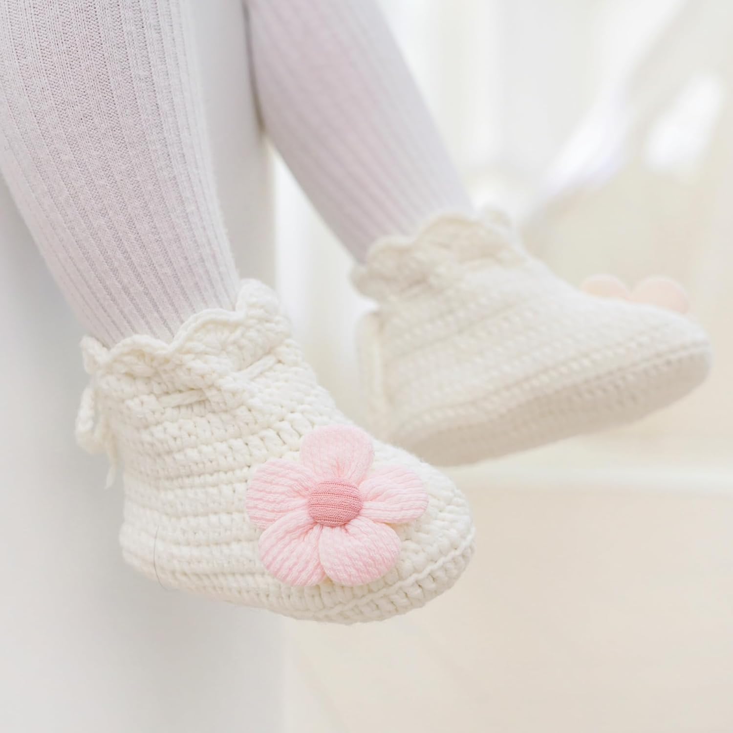 TJCONETJC Baby Booties Hand Crochet Cozy Socks Slippers