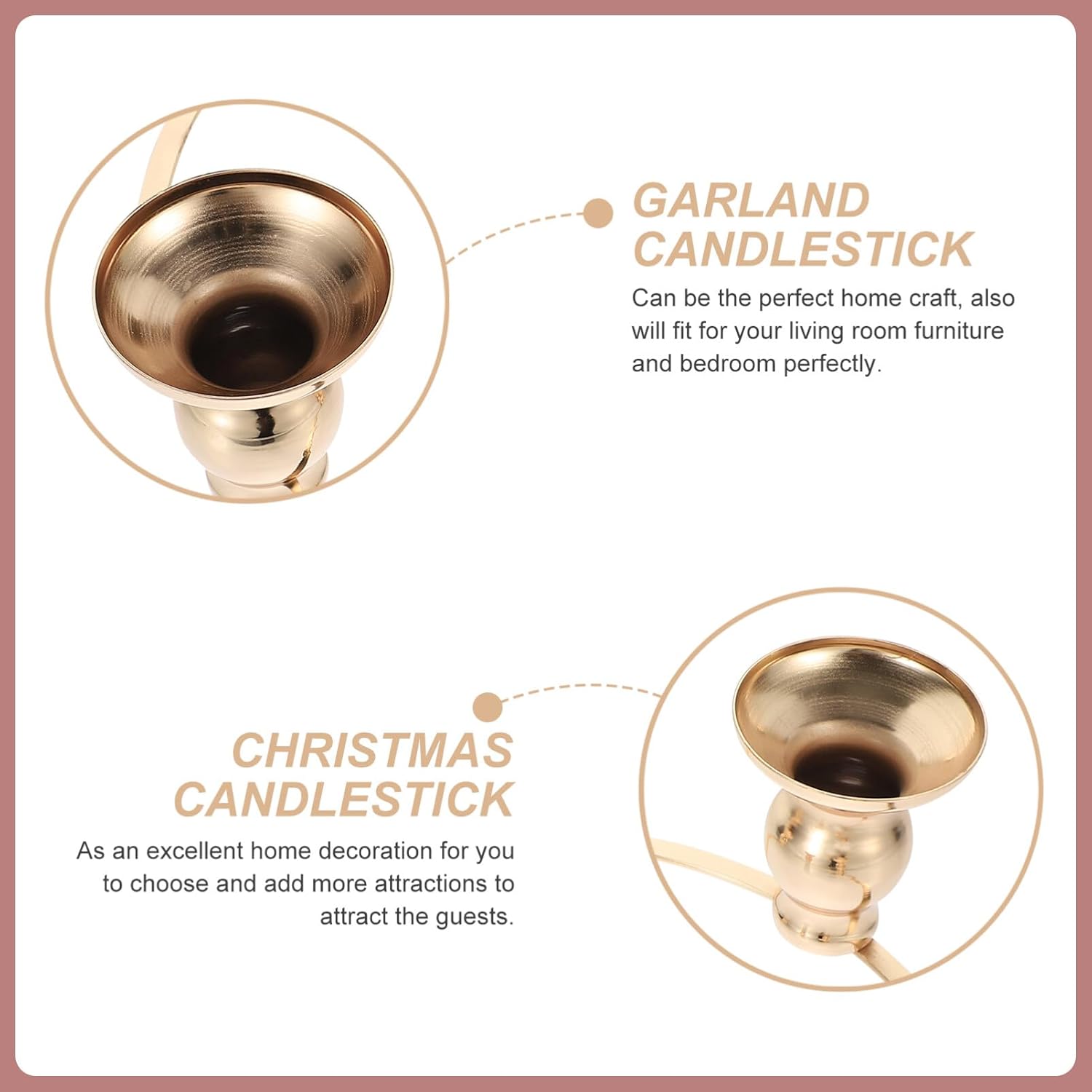 Kichvoe Advent Candlestick DIY Wreath Holder