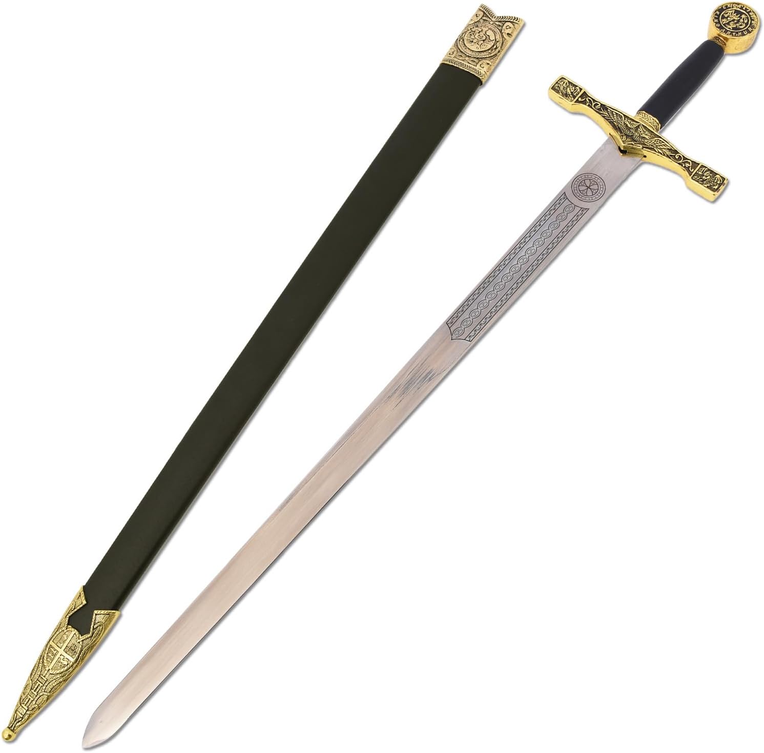 Ziqing Medieval Crusader Sword Metal Blade Cosplay Prop