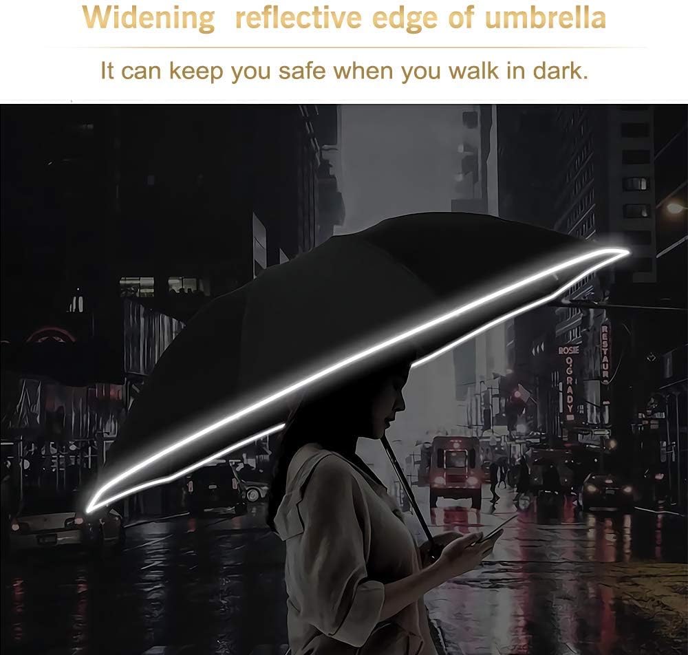 Bodyguard Inverted Umbrella with Reflective Stripe and Teflon Coating