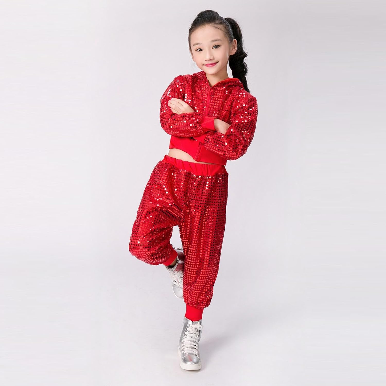 Cute Sequin Glitter Party Costume Gown Set for Baby Toddler