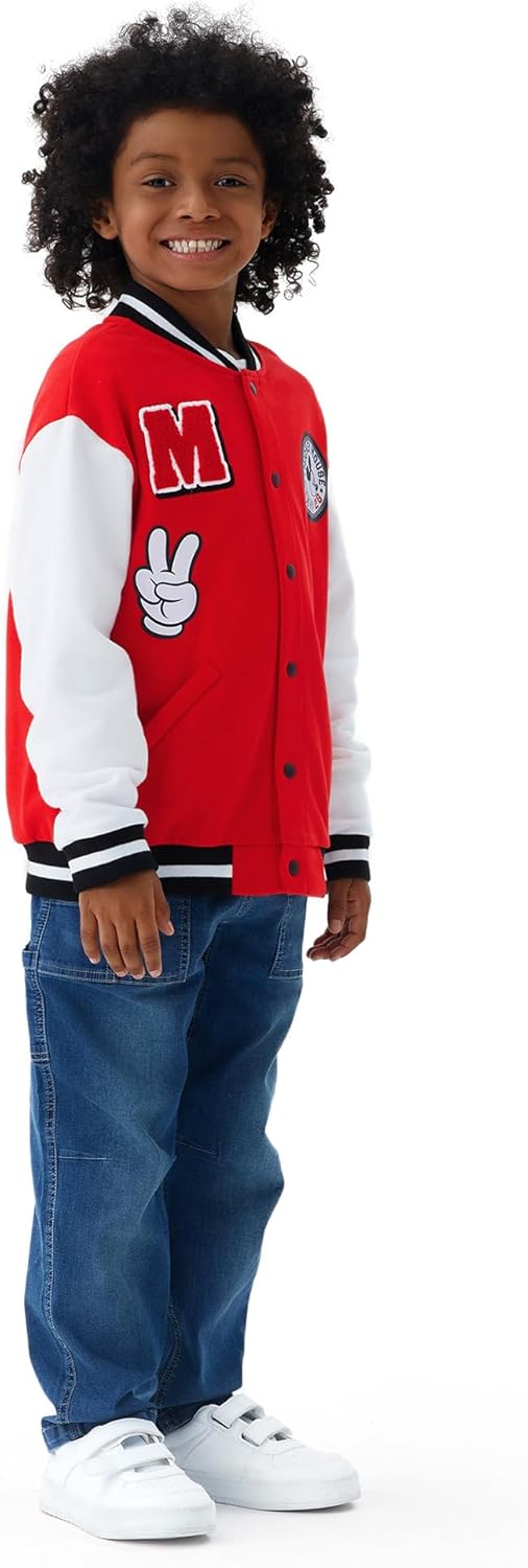 Disney Toddler Varsity Jacket with Mickey and Stitch