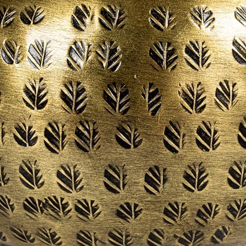Creative Co-Op Brass Finish Decorative Jar with Bird Top