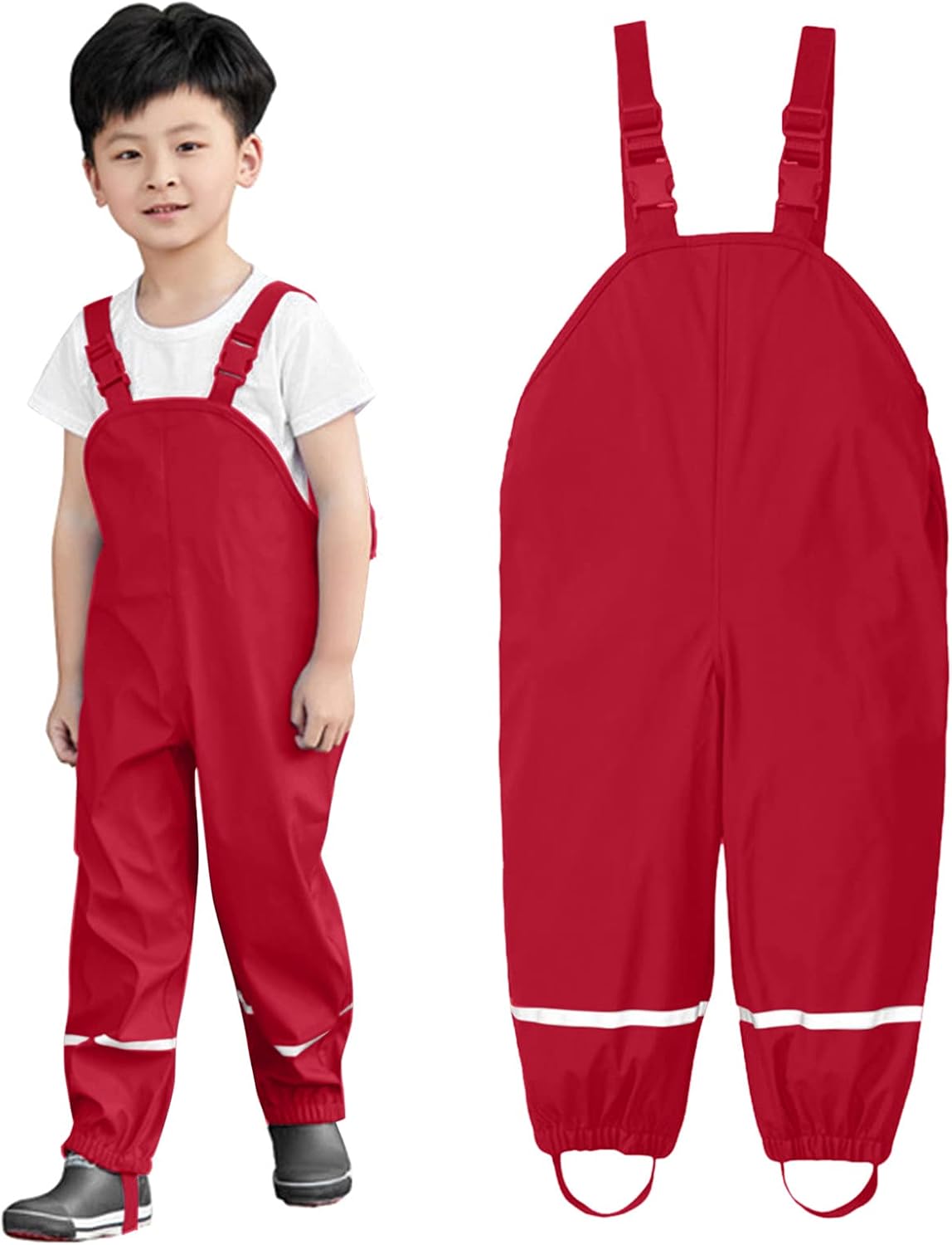 Rain Jumpsuit Romper for Boys and Girls with Suspenders