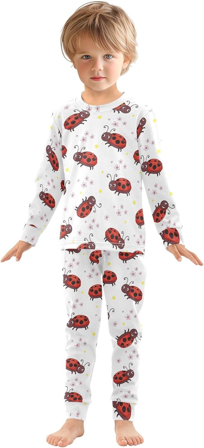 WIFIU Soft Cotton Pajama Set for Kids 18M-8Y