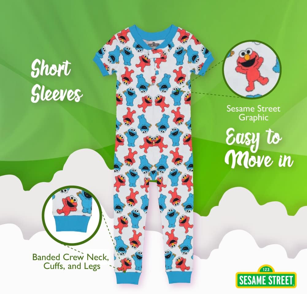 Sesame Street Boys Footless Pajamas Set