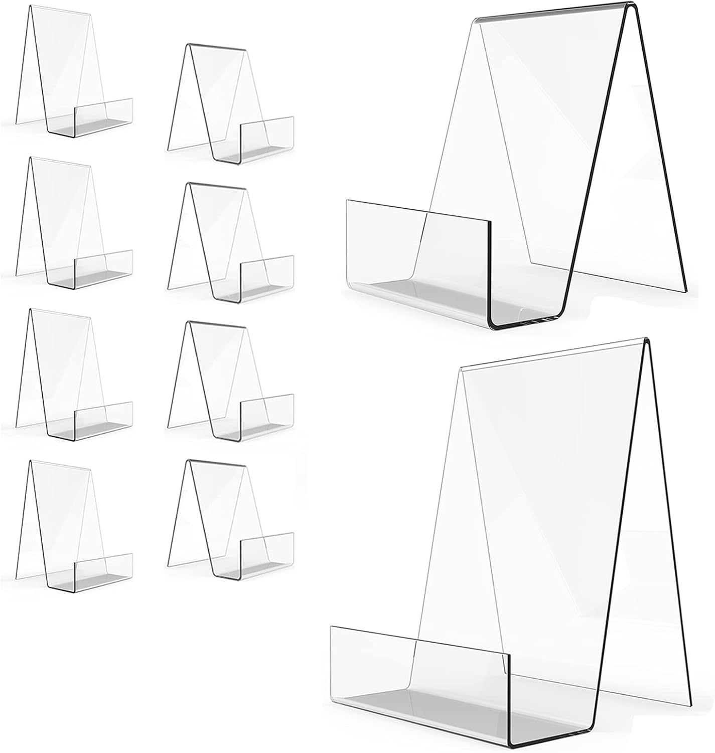 Boloyo Acrylic Display Easel 10PC Transparent Book Stand Holder