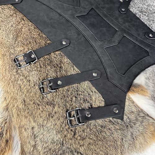 HiiFeuer Medieval Faux Leather Leg Gaiters for LARP 1