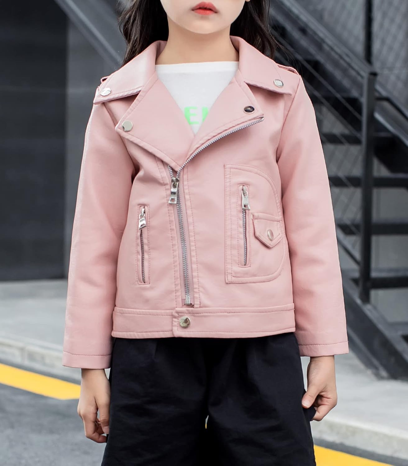 LOKTARC Faux Leather Jacket for Kids