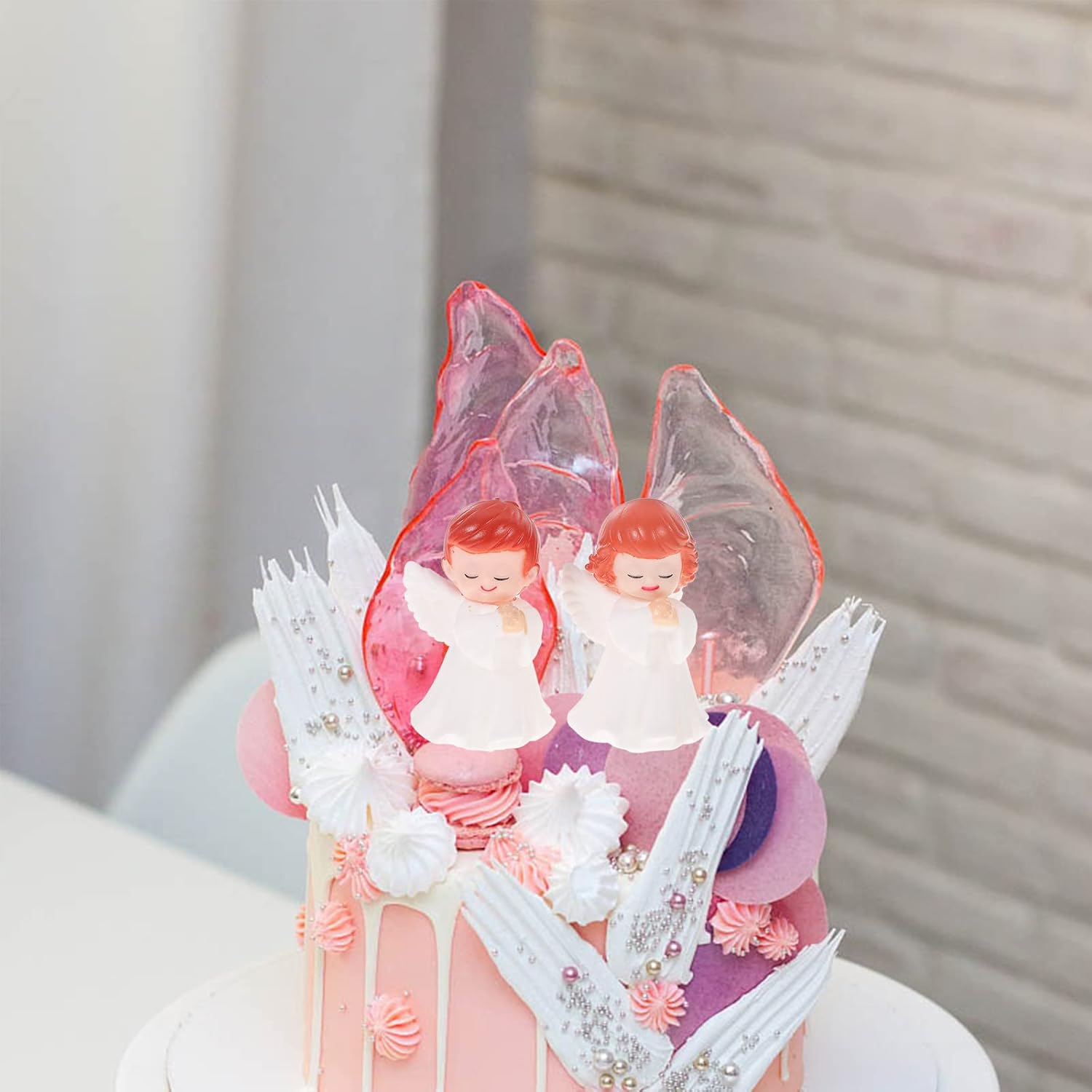 jojofuny Angel Candle 2 Pcs Mini Angels Figurines 1