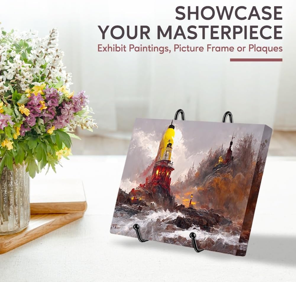 Comfecto 4 Pack Plate Stands for Display