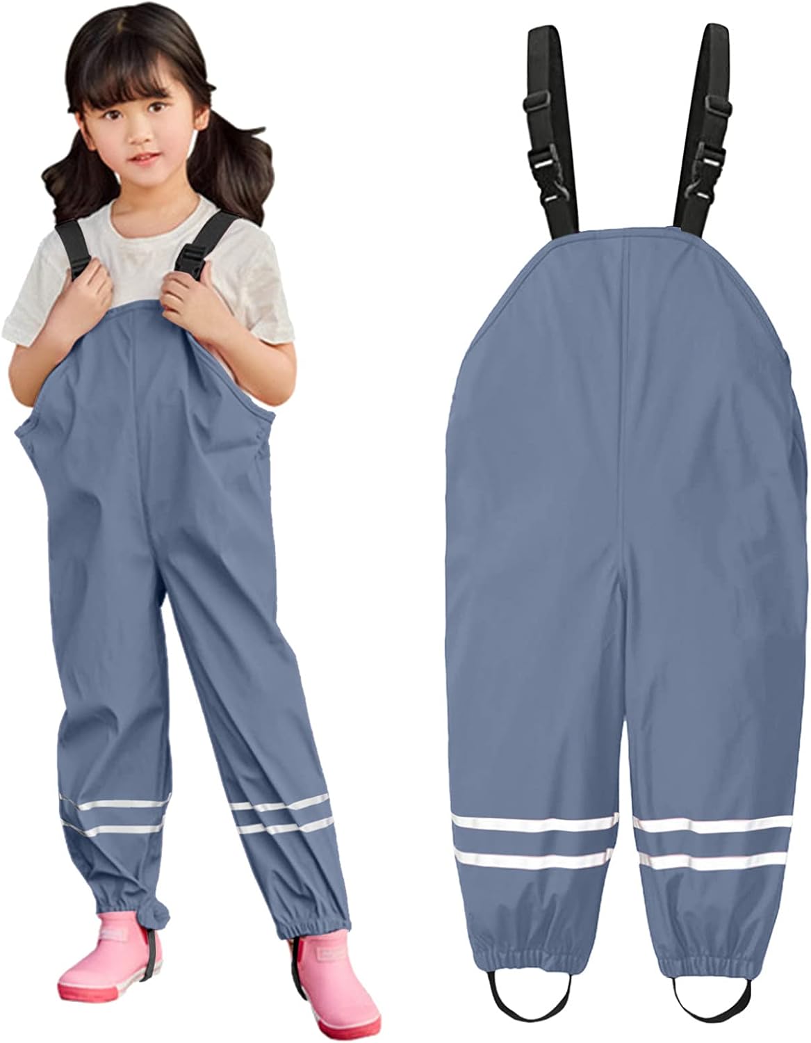 Toddler Waterproof Rain Pants with Elastic Waist