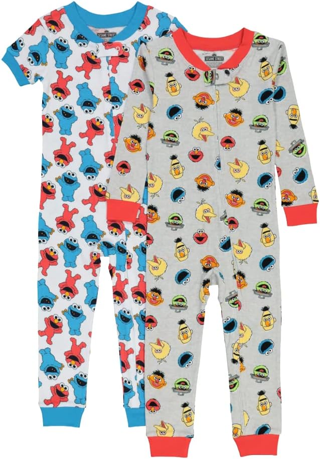 Sesame Street Boys Footless Pajamas Set