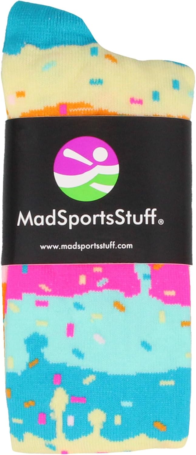 MadSportsStuff Rainbow Sprinkles Socks for Soccer Softball