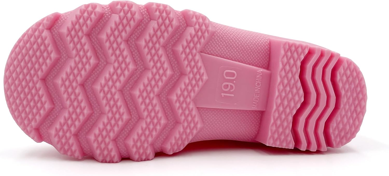 Amoji Kids Rain Shoes Easy On Rubber Boots