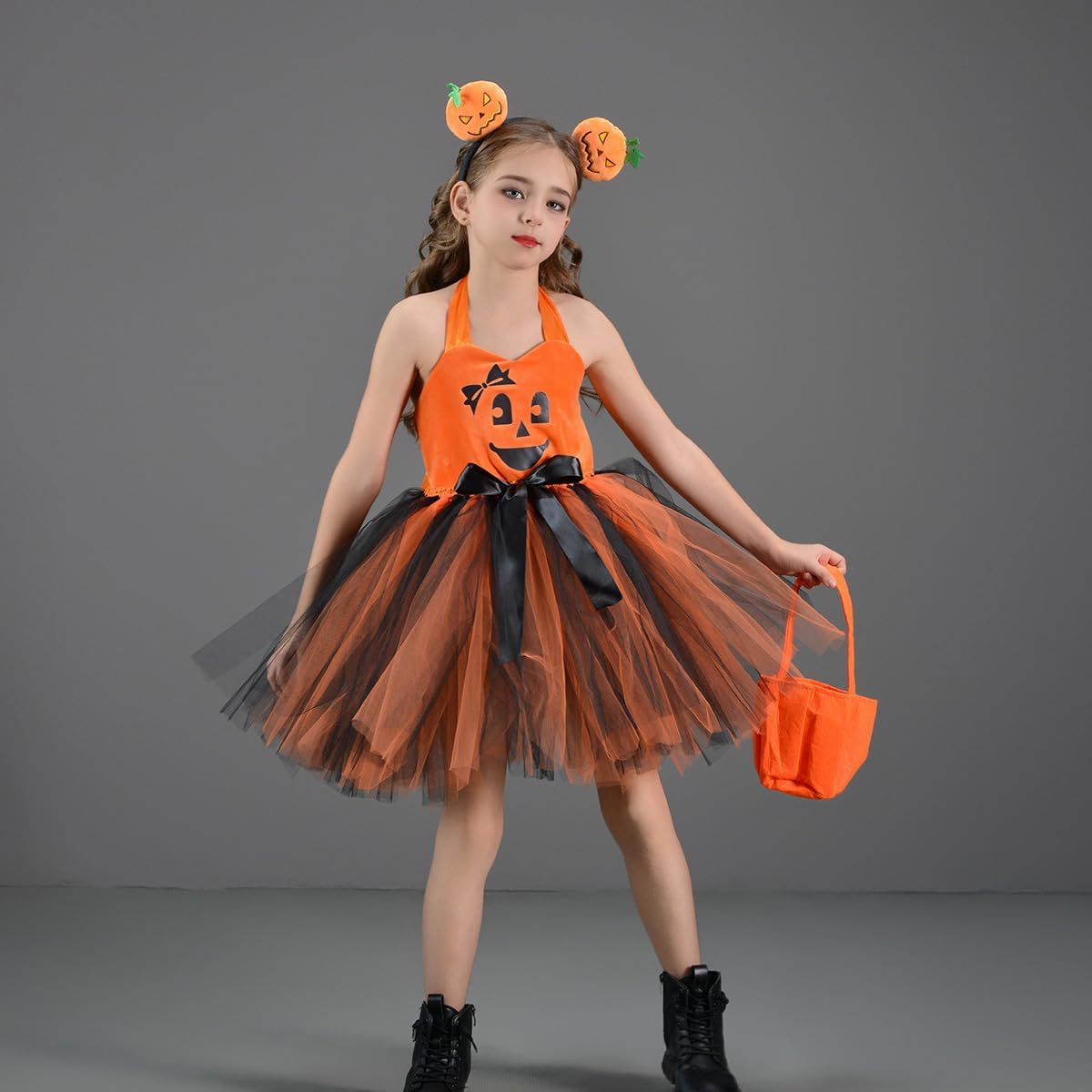 FYMNSI Kids Halloween Pumpkin Costume 3PCS