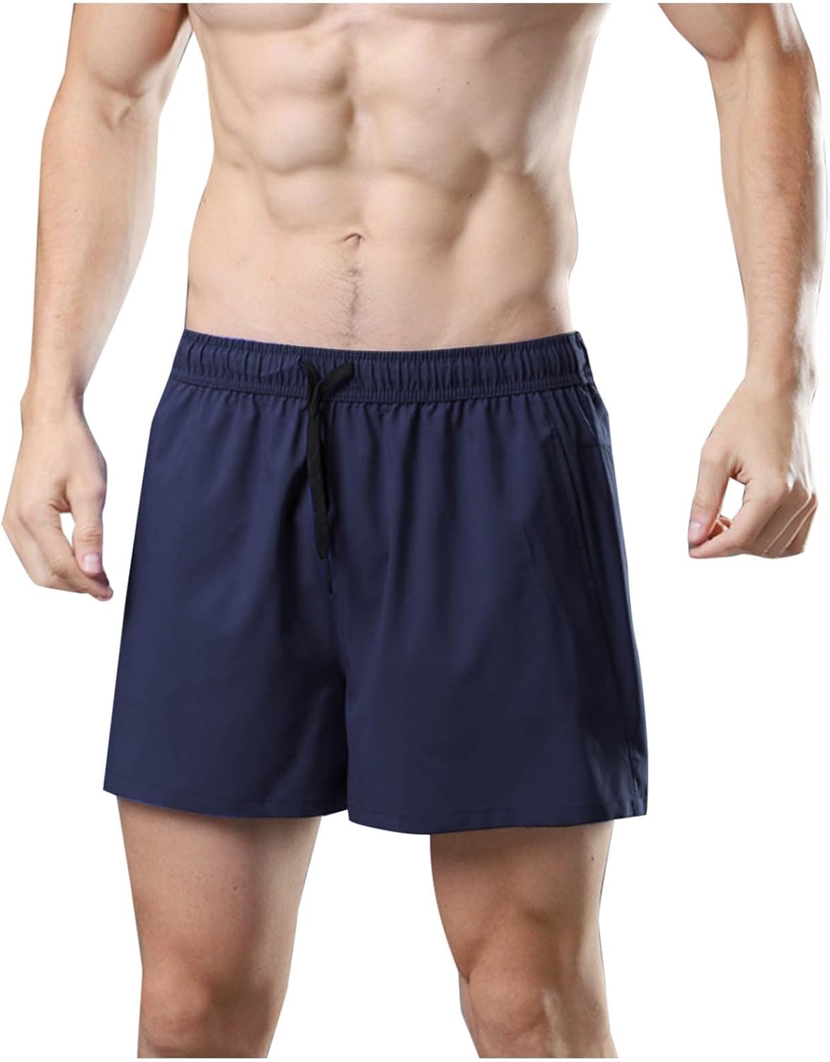 Xiaojmake Mens 7 Inch Quick Dry Workout Shorts with Zipper Pocket
